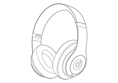 vector line art of headphone