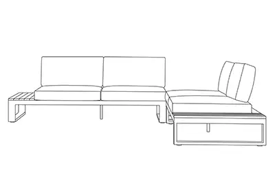 vector line art creation of sofa th