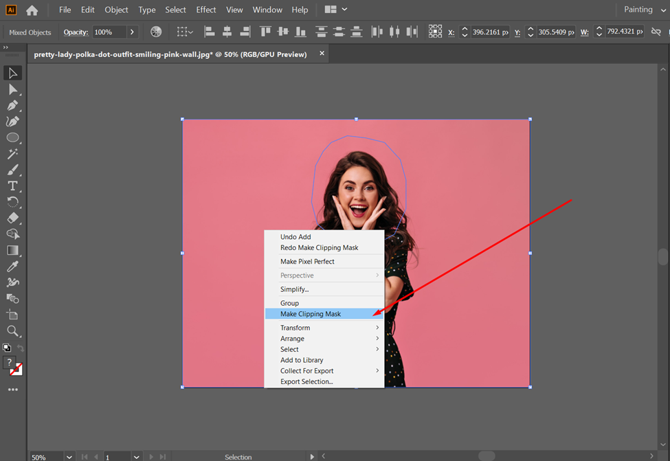 Step 3 - How to Do a Clipping Path in Illustrator