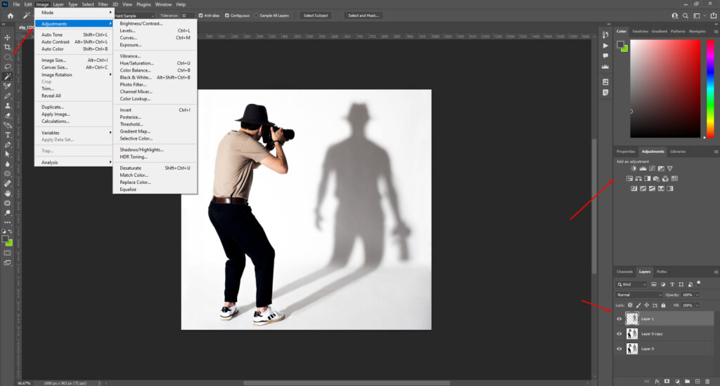 Edit the Shadow in the New Layer